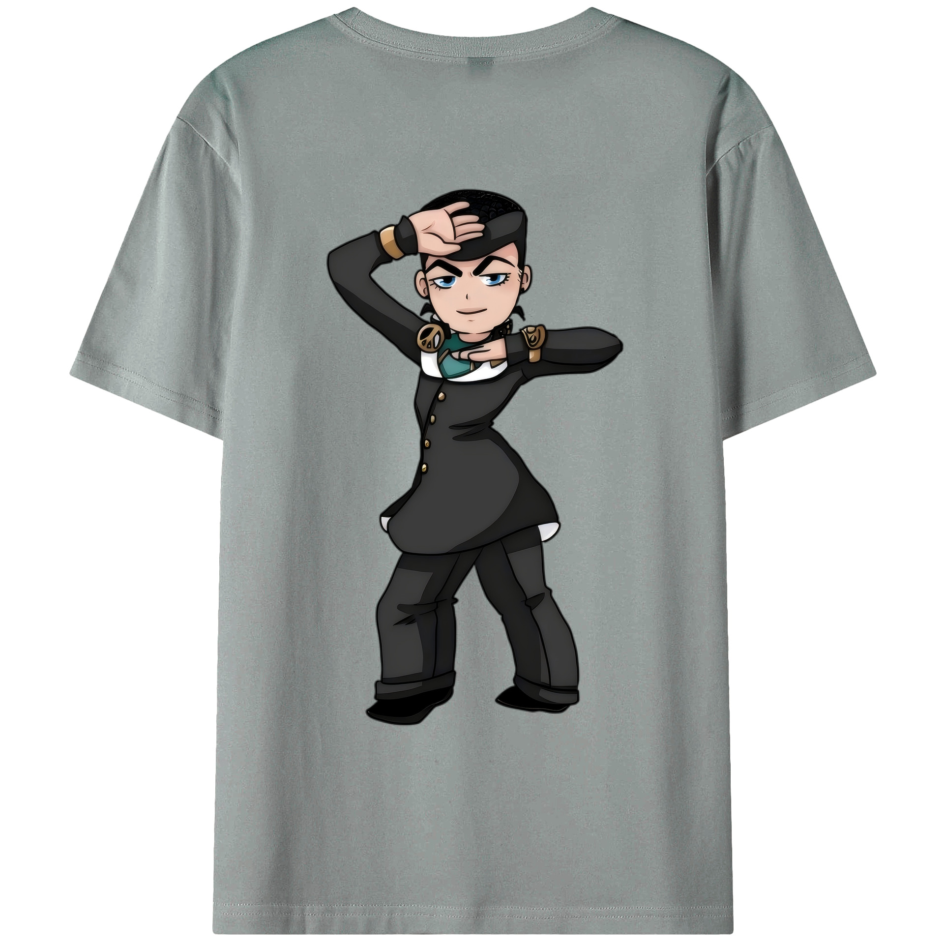 （画像用） ジョジョの奇妙な冒険 ひがしかた じょうすけ JoJo's Bizarre Adventure Higashikata Josuke 綿100％ メンズ半袖Tシャツ（バックプリント） 通気性